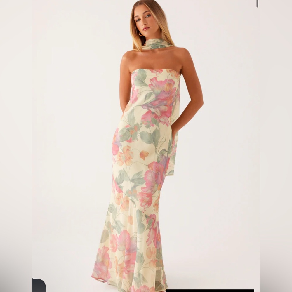 Peppermayo Floral Strapless Wedding Dress